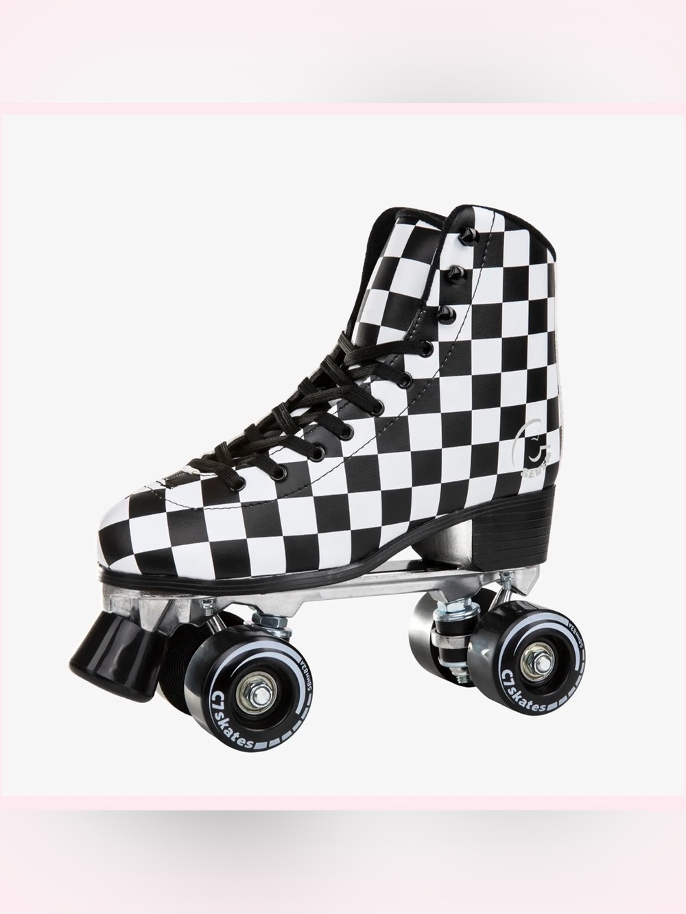 C7 Duchess Quad Skates Checkerboard Womens 5 fits youth 3.5-4